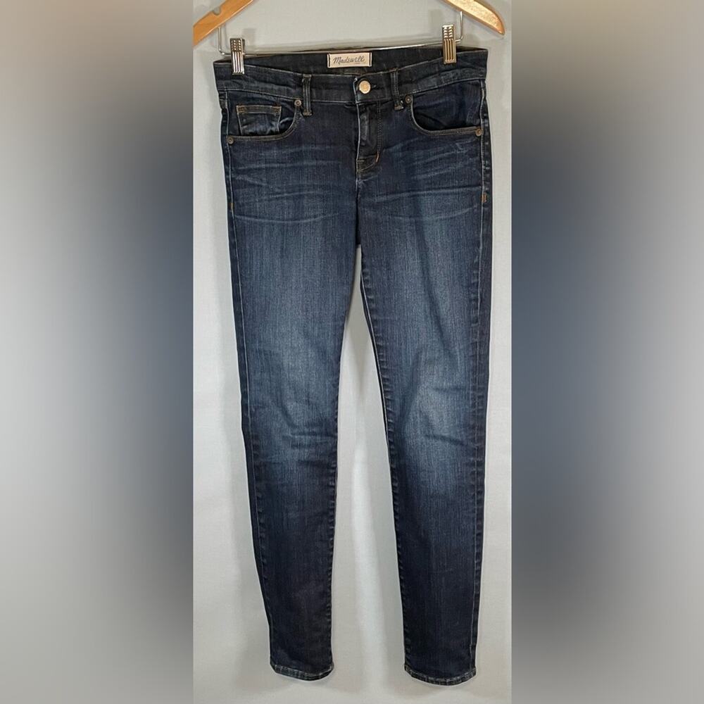 Madewell Mid Rise Skinny Jeans Women Size 26 Dark Wash Stretch Denim